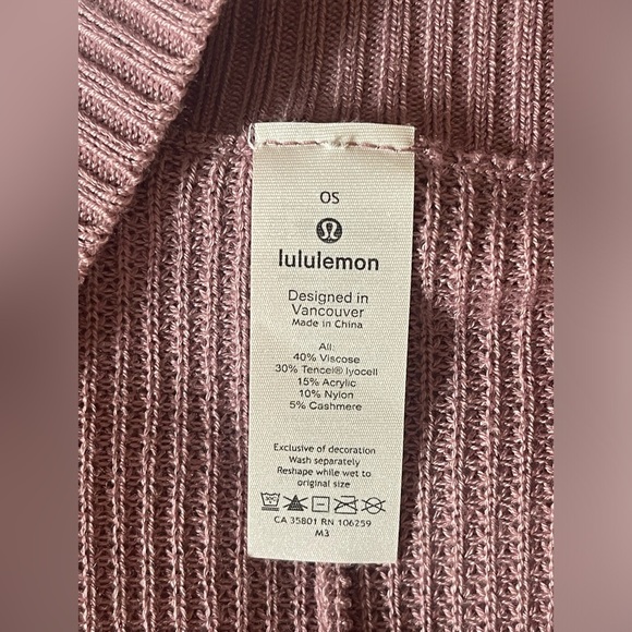 Lululemon Forward Flow 2 Way Cape Poncho Scarf in Vintage Mauve One Size - Picture 10 of 10